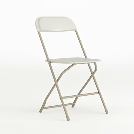 Flash Furniture Folding Chair - Beige Plastic - Event Chair LE-L-3-BEIGE-GG